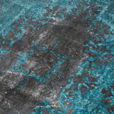 Handmade Hi-Low Pile Oriental 1970s 156 cm x 265 cm Grey Rug