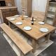 Table de ferme en chêne massif avec rallonges