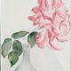 Watercolor rose and soliflore