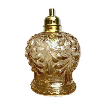 Vintage amber glass tulip walker