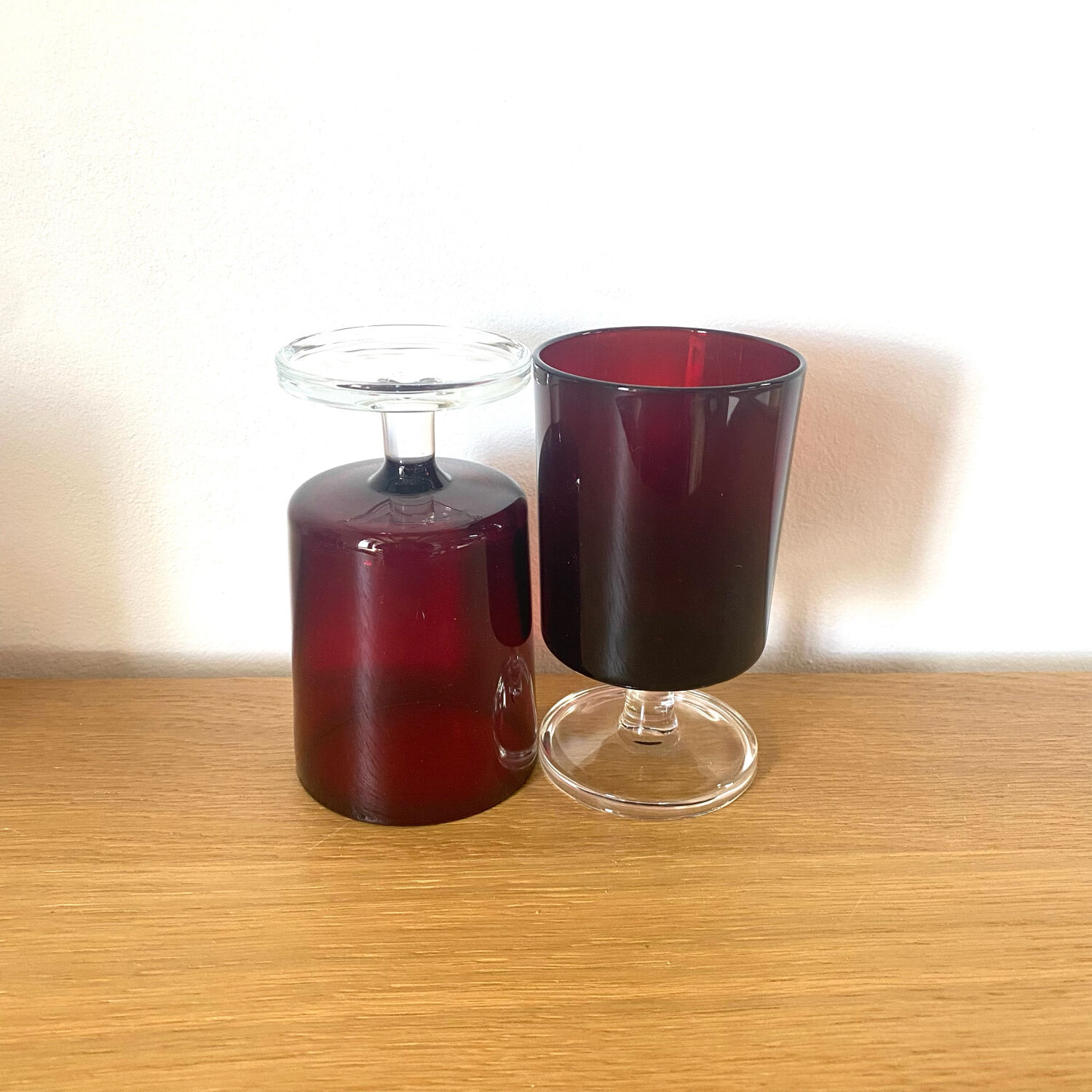 Luminarc red jumper water glass service