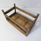 ancien petit Banc en bambou marche pied vintage