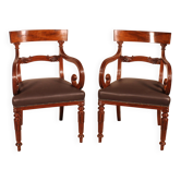 Paire de fauteuils en acajou d'époque William IV, circa 1830