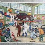 School poster "the mechanic/the station" 56x76