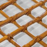 Italian Mid-Century Bamboo and Rattan Coat Rack by Bonacina, 1960s