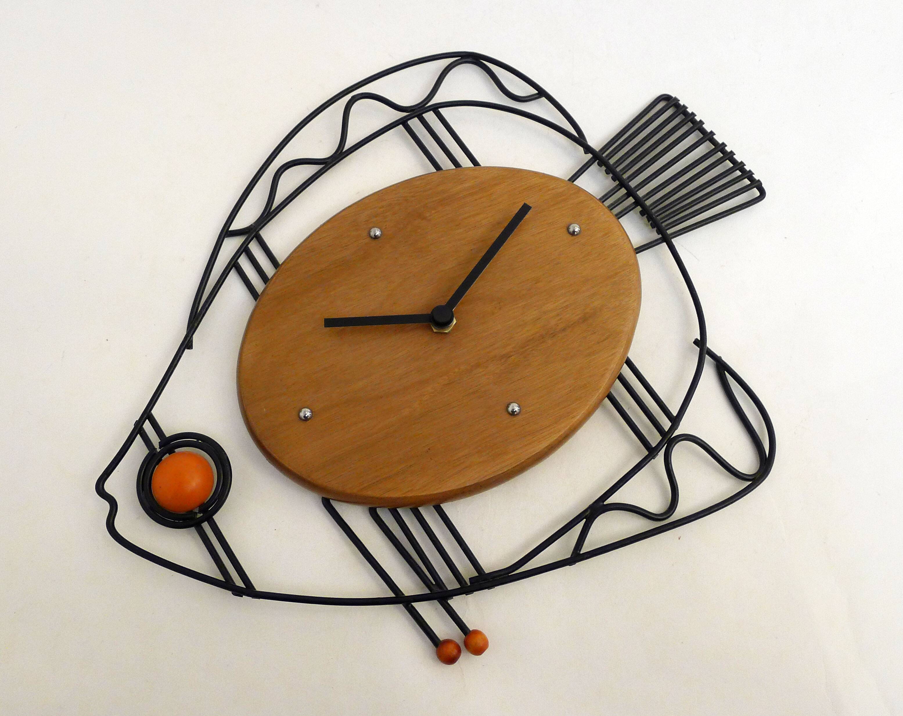 Fish midcentury clock