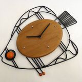 Fish midcentury clock