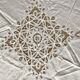 White cotton tablecloth with openwork embroidery 160X170 cm