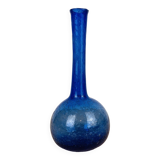 Vase soliflore verre bullé bleu