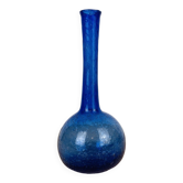 Vase soliflore verre bullé bleu