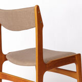 1 of 4 Vintage Danish Teak Dining Chair – 1960s, Reupholstered in Grey