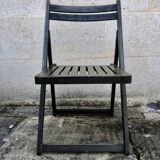 Chaise pliante bois noire