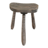 Brutalist tripod fir stool, 60s/70s