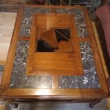 Robert Tissot cherry and marble coffee table