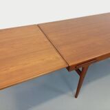 Vintage rectangular Scandinavian dining table by Ejvind A. Johansson teak