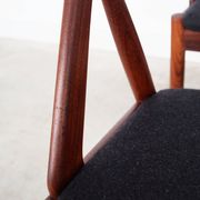 Ensemble de quatre chaises en teck, design danois, années 1970, designer : Kai Kristiansen