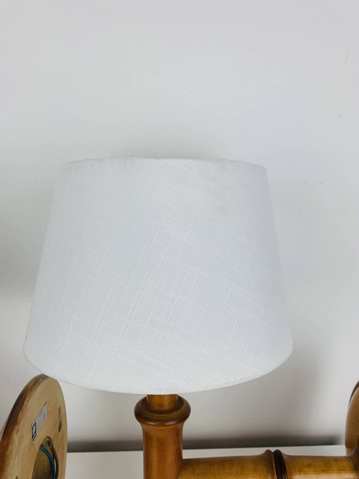 Pair of Aneta Scandinavian wooden wall lights, 1960s
