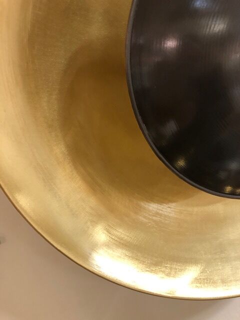 Applique en metal or et bronze