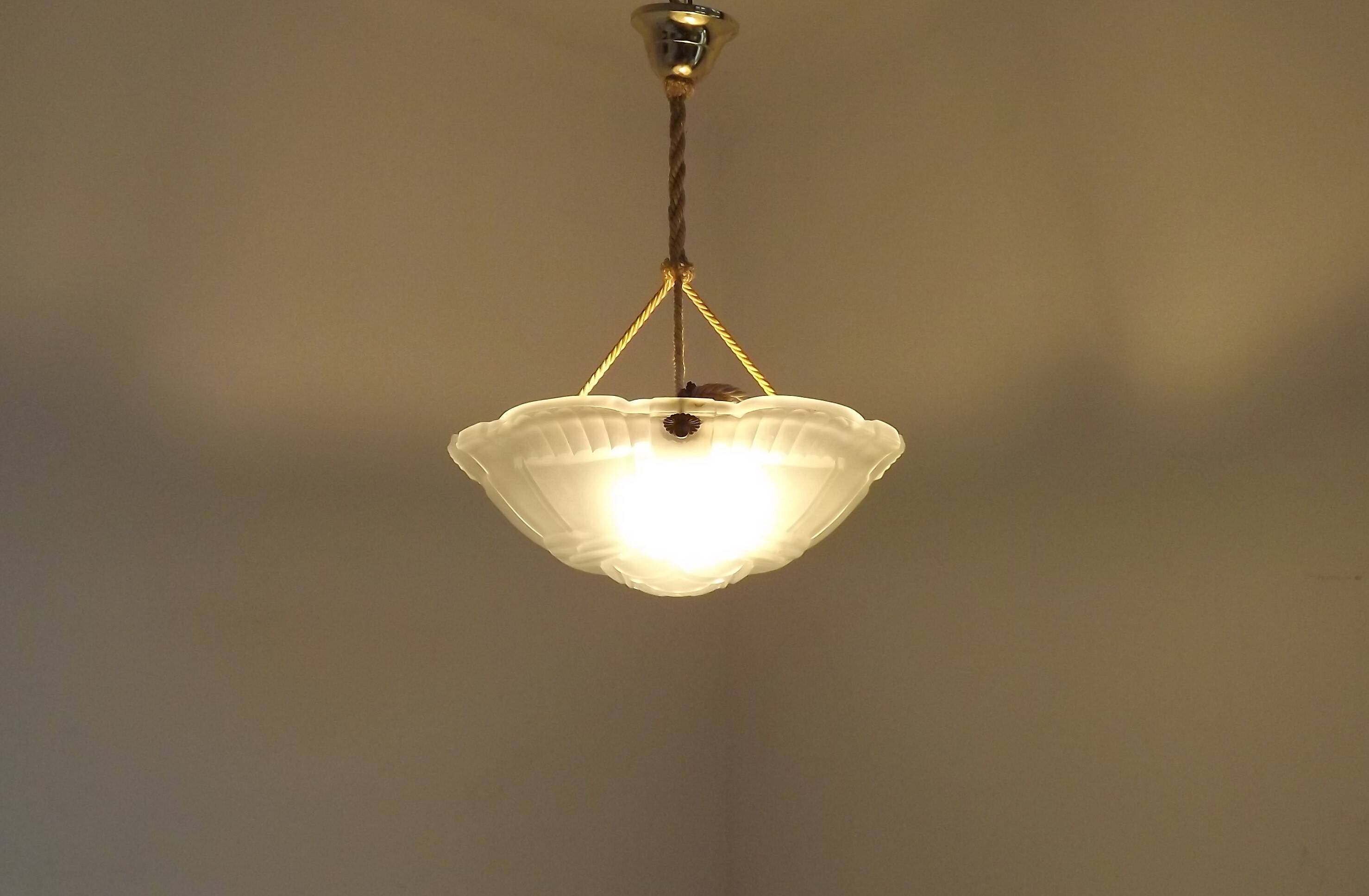 Art Deco Artistar France White Platform Ceiling Light Abstract Design 529