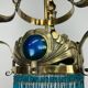 Brass Jugendstil chandelier by Koloman Moser