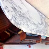 Buffet bar in solid walnut and marble