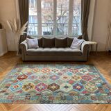 Tapis kilim vert
