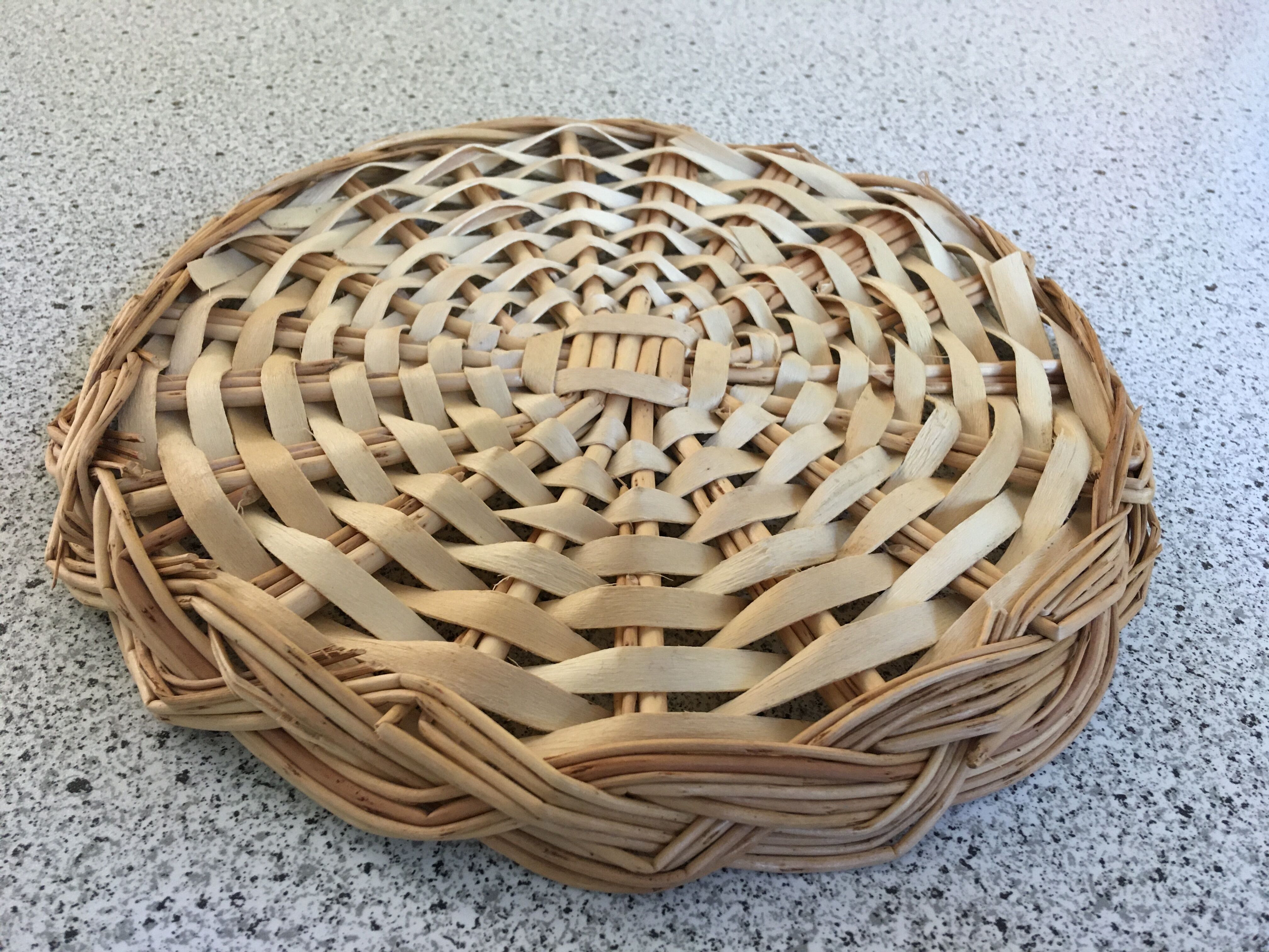Cheese platter or vintage wicker cake dish