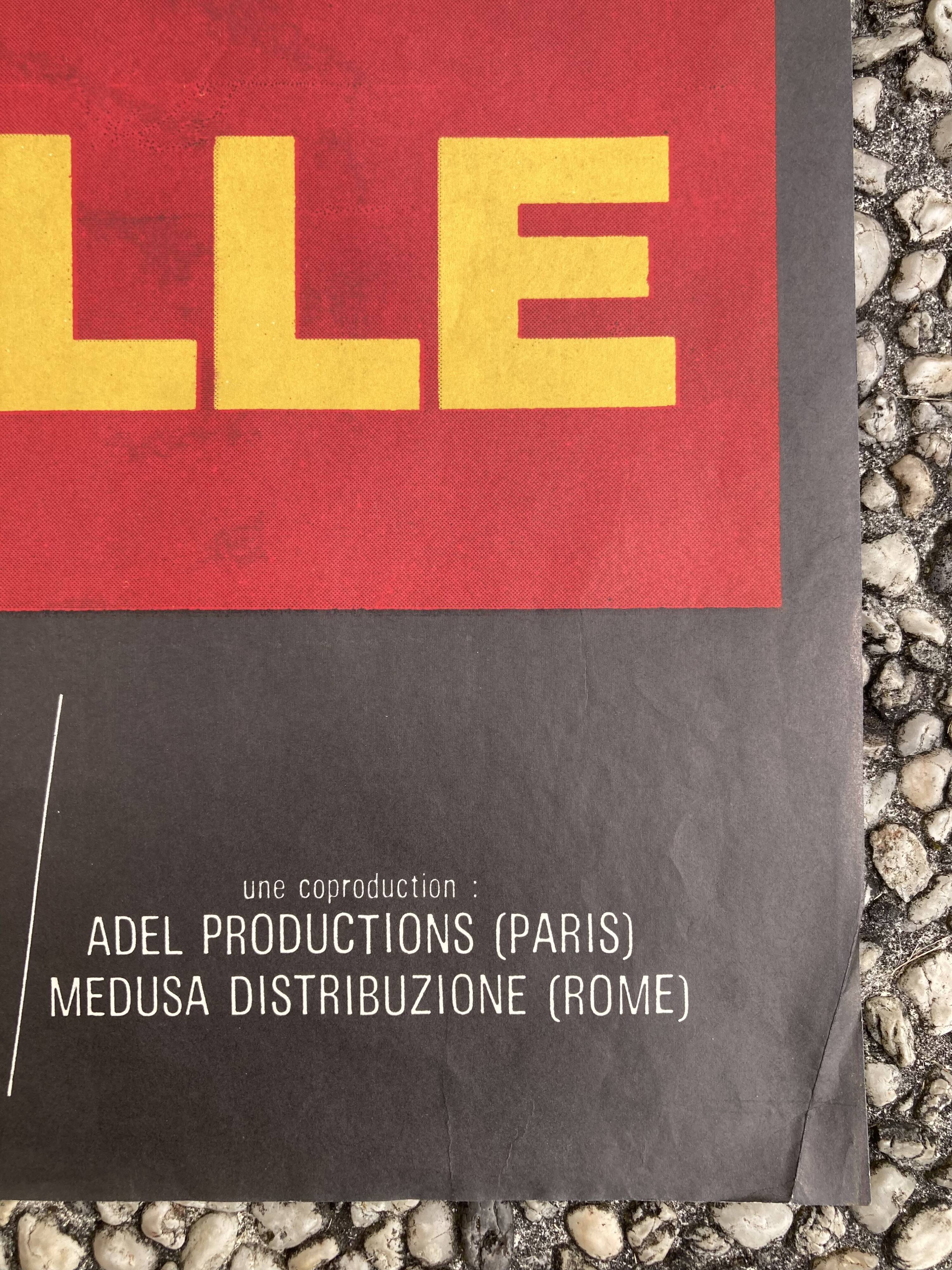 Original movie poster Two Men in the City Alain Delon Jean Gabin