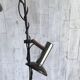 Vintage chrome metal floor lamp with 2 adjustable lights, 1960s, 149 cm