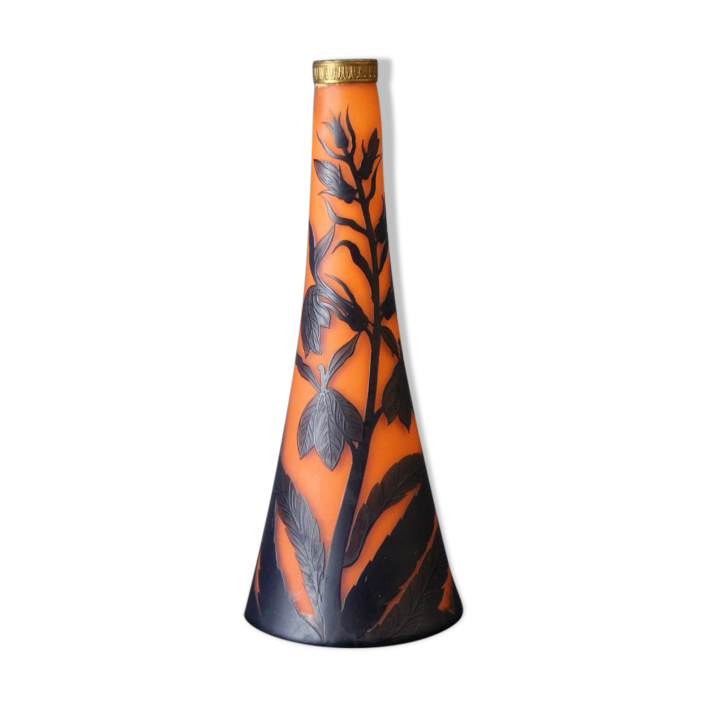 Glass paste vase by Richard circa 1920