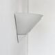 Pair of vintage wall lights in glass and white lacquered metal, Limburg, Germany 70s