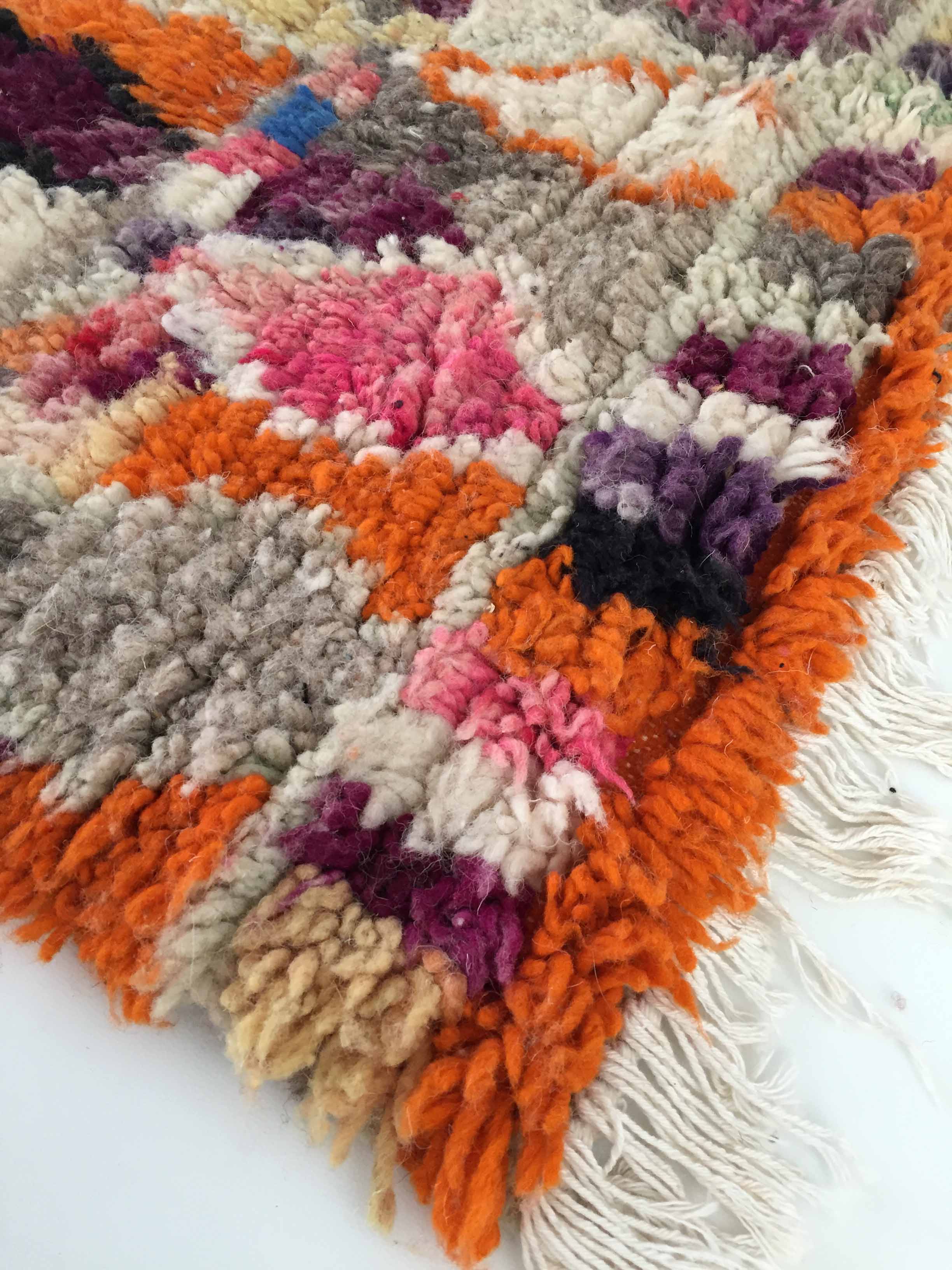 Moroccan Berber carpet Boujaad with colorful patterns 145x98cm