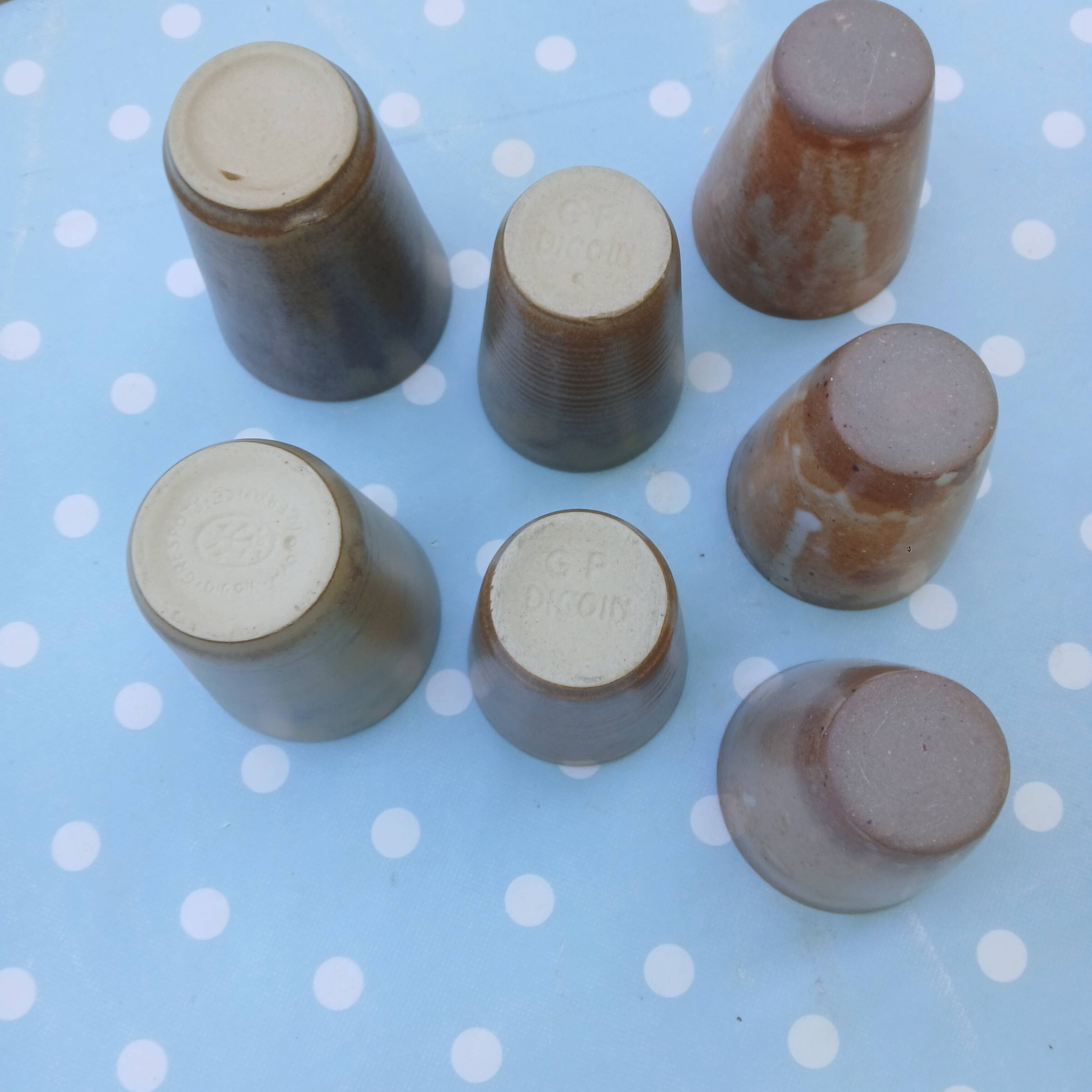 Vintage stoneware mugs