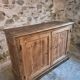 Antique French work cabinet in pine with two doors – rustic country style