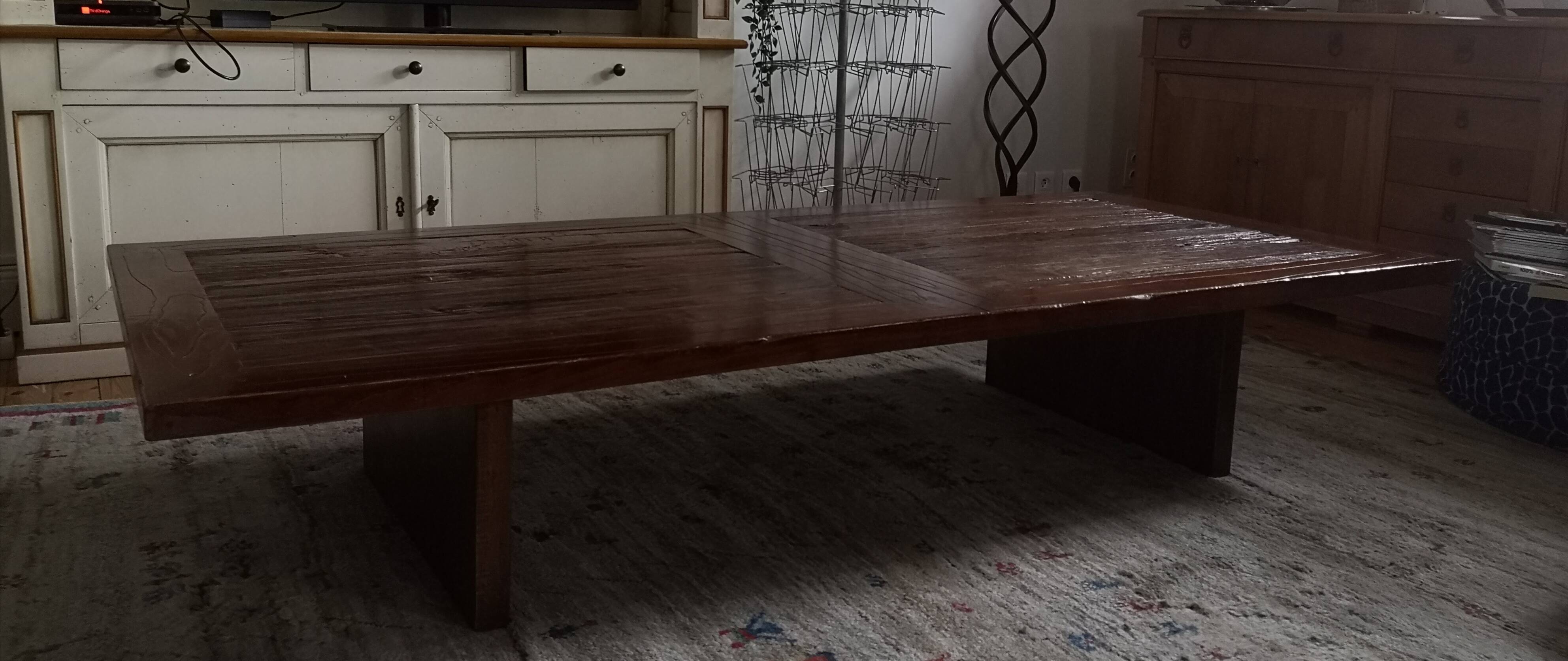 Large coffee table in solid wood