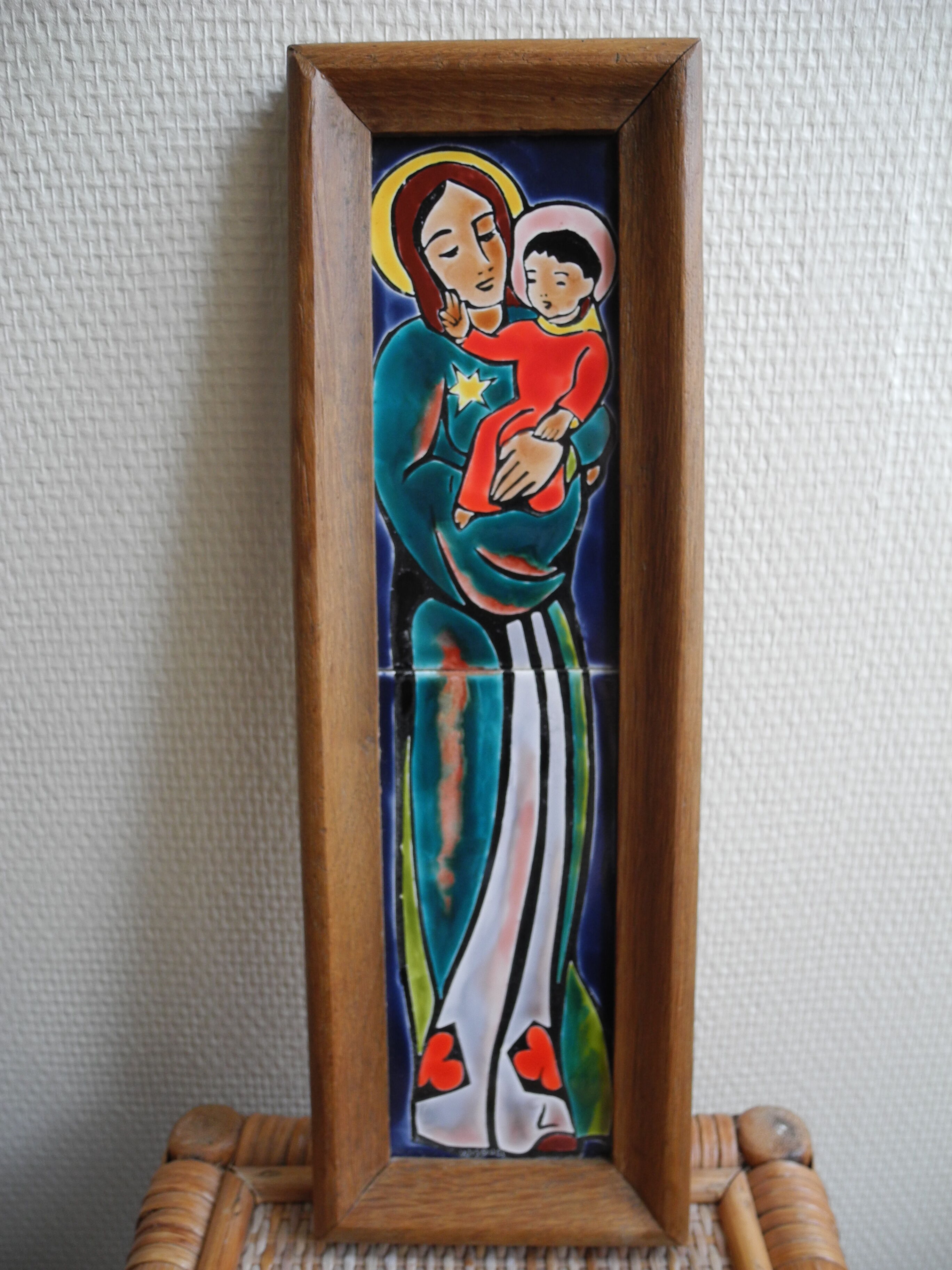 Vintage ceramic painting by wisques