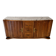 Art Deco buffet in fluted wood and veined marble