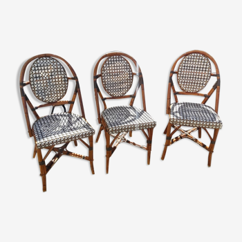 Series of 3 Parisian chairs