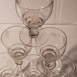 PRODUCT POP UP CHRISTMAS 2020 Six glasses with antique engraved feet