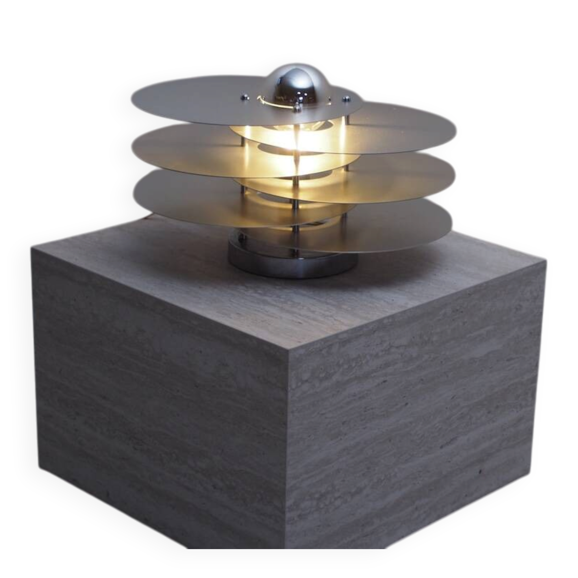 Space Age layered Italian table lamp- Italy, 1960s