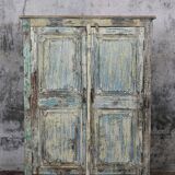 Low cabinet two doors in mango tree, patinated effect