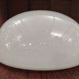 art deco white opaline globe for ceiling light diameter 20cm height 10.5cm