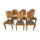6 art deco chairs