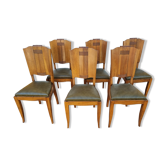 6 art deco chairs