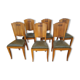 6 art deco chairs