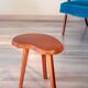 "Tripod plant stand 'bean', solid mahogany from the 1950s."