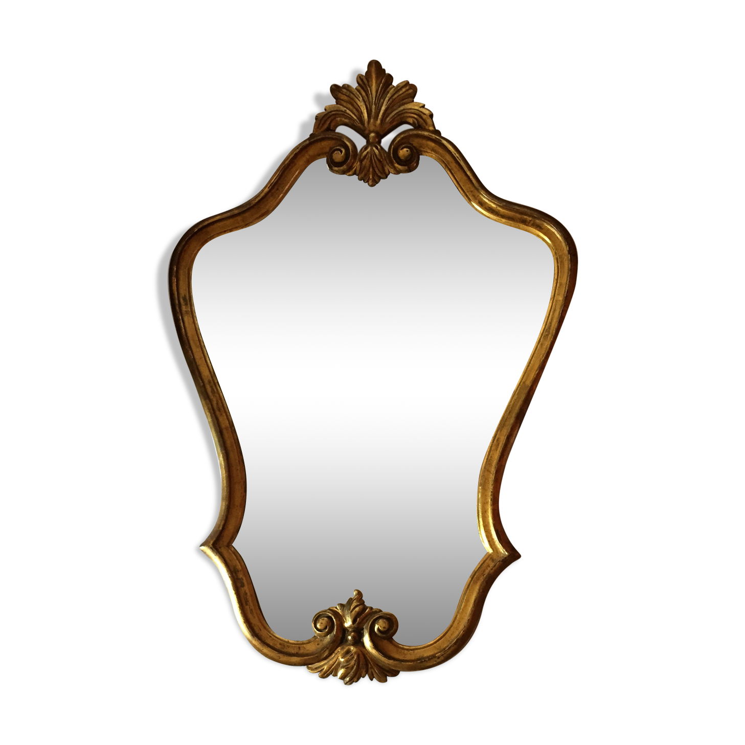 Mirror wooden gold 90x60cm