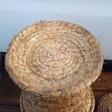 Woven wicker basket