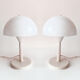 Pair of space age mushroom lamps, France, 70s