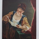 Femme huile sur toile signée